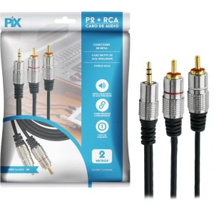 Cabo De Audio P2+2rca Nickel Fitz 2mts.-067360-56345