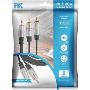 Cabo De Audio P2+2rca Nickel Fitz 2mts.-067360-97083