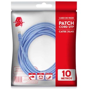 Cabo De Rede Patch Cord Cat5e Utp 10m Azul-083186-43405