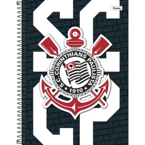 Caderno 01x1 Capa Dura Corinthians 80fls.-098317-96748