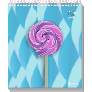 Caderno 01x1 Capa Dura Flip Pastel Fem Vertical 80f-081666-26586