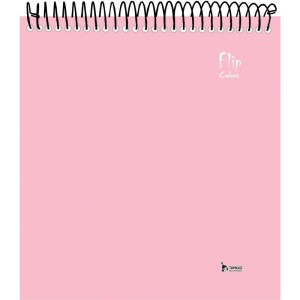 Caderno 01x1 Capa Dura Flip Rosa Pastel Vert 80f-091847-28946