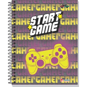 Caderno 01x1 Capa Dura Game Over 80 Folhas-098410-45554