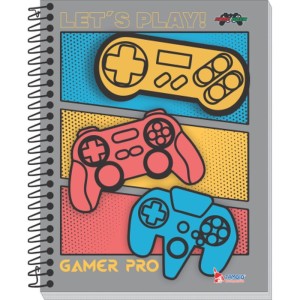 Caderno 01x1 Capa Dura Game Over 80 Folhas-098410-61474