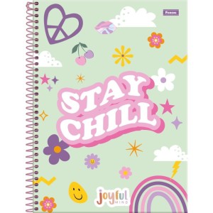 Caderno 01x1 Capa Dura Joyful Mind 80fls.-098422-56320