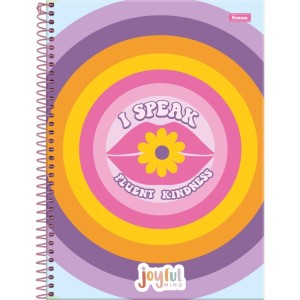 Caderno 01x1 Capa Dura Joyful Mind 80fls.-098422-96622