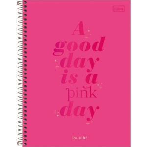 Caderno 01x1 Capa Dura Love Pink 80fls.-081306-40491