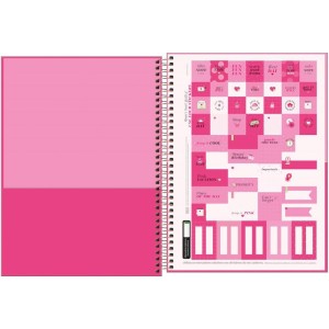 Caderno 01x1 Capa Dura Love Pink 80fls.-081306-48076