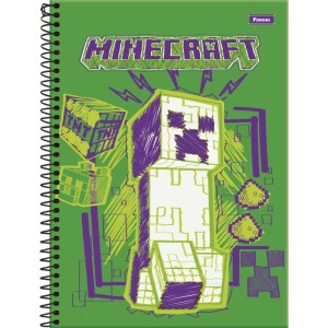 Caderno 01x1 Capa Dura Minecraft 80fls.-096246-72865