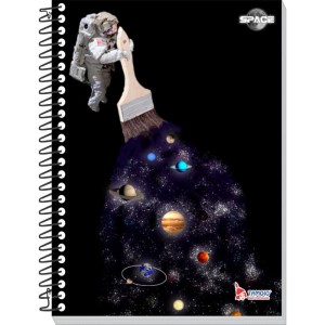 Caderno 01x1 Capa Dura Space 80 Folhas-098400-13517