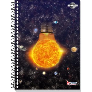 Caderno 01x1 Capa Dura Space 80 Folhas-098400-26027