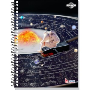 Caderno 01x1 Capa Dura Space 80 Folhas-098400-36340