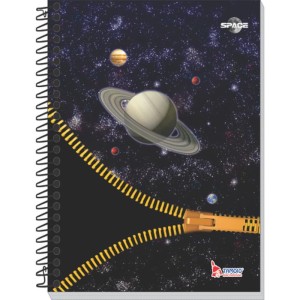 Caderno 01x1 Capa Dura Space 80 Folhas-098400-96427