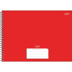 Caderno 01x1 Capa Dura Stiff Slim 48fls Vermelho-109434-51945