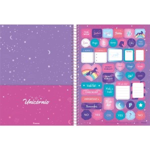 Caderno 01x1 Capa Dura Unicornio 80fls.-096271-34661