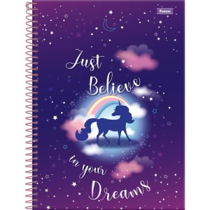 Caderno 01x1 Capa Dura Unicornio 80fls.-096271-47586