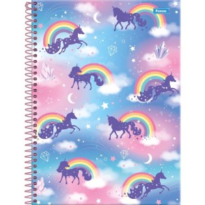 Caderno 01x1 Capa Dura Unicornio 80fls.-096271-91329