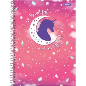 Caderno 01x1 Capa Dura Unicornio 80fls.-096271-96095