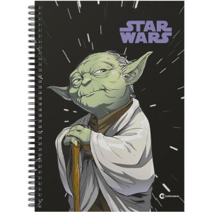 Caderno 01x1 Cp.dura Colegial Star Wars 80f Esp 24,5x18,5cm-106211-87970