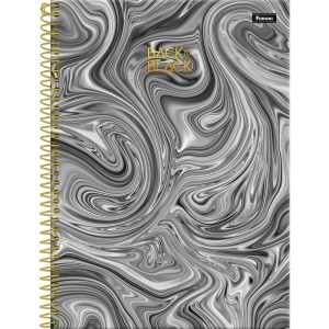 Caderno 10x1 Capa Dura Back To Black 160fls.-096255-73141