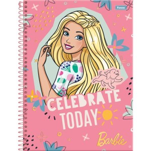 Caderno 10x1 Capa Dura Barbie 160fls.-098307-20118