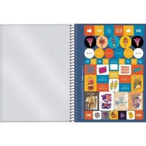 Caderno 10x1 Capa Dura Fortnite 160fls.-098324-30746