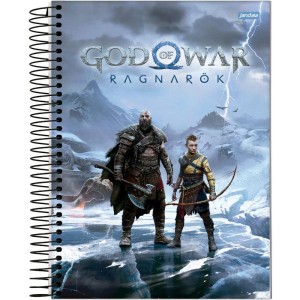 Caderno 10x1 Capa Dura God Of War Ragnarok 160 Fls.-089569-25002