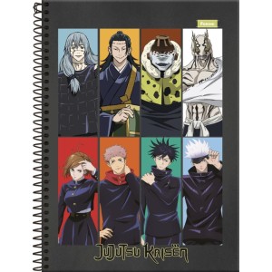 Caderno 10x1 Capa Dura Jujutsu Kaisen 160fls.-098328-46019