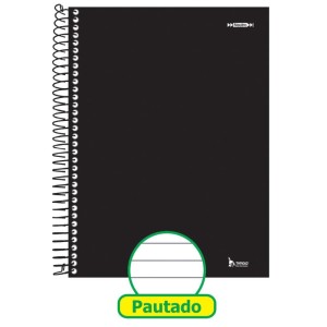 Caderno 10x1 Capa Dura Neutro Preto 200 Folhas-076507-19130