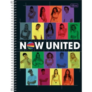 Caderno 10x1 Capa Dura Now United 160fls.-086982-78065