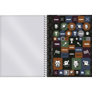 Caderno 10x1 Capa Dura Power Dog 160fls.-098386-16593