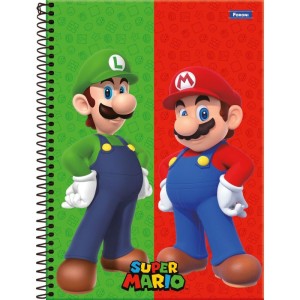 Caderno 10x1 Capa Dura Super Mario Bros 160fls.-098361-17698