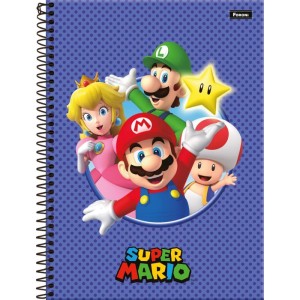 Caderno 10x1 Capa Dura Super Mario Bros 160fls.-098361-60150