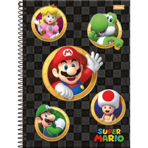 Caderno 10x1 Capa Dura Super Mario Bros 160fls.-098361-87599