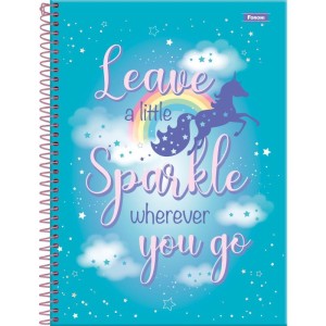 Caderno 10x1 Capa Dura Unicornio 160fls.-096272-73104