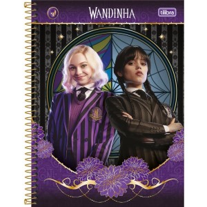 Caderno 10x1 Capa Dura Wandinha 160fls.-103494-30321