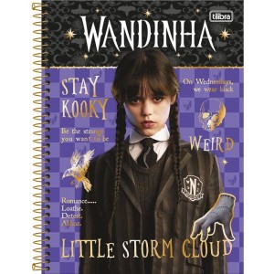 Caderno 10x1 Capa Dura Wandinha 160fls.-103494-64066