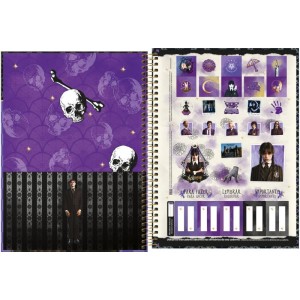 Caderno 10x1 Capa Dura Wandinha 160fls.-103494-94959