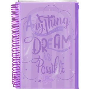 Caderno 10x1 Cp.dura Colegial Breeze Lilas 160f.c/malote-101637-57577