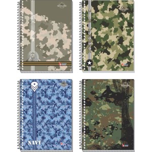 Caderno 15x1 Capa Dura Camuflagem 240 Folhas-086816-17543