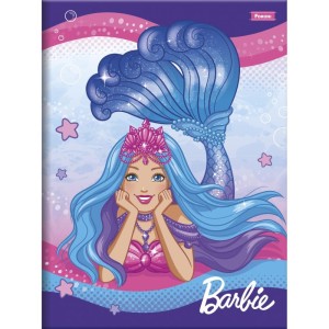 Caderno Brochura 1/4 Capa Dura Barbie Mermaid Power 80fls.-098308-64341