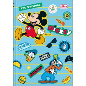 Caderno Brochura 1/4 Capa Dura Mickey 80fls.-081230-49357