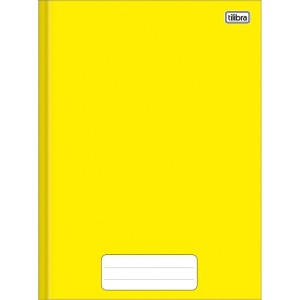 Caderno Brochura 1/4 Capa Dura Pepper 80 Folhas Amarelo-104362-13524