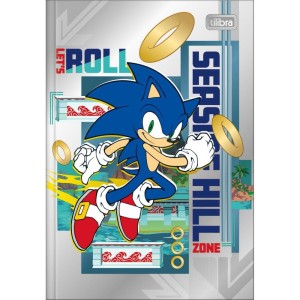 Caderno Brochura 1/4 Capa Dura Sonic 80fls.-098250-12840