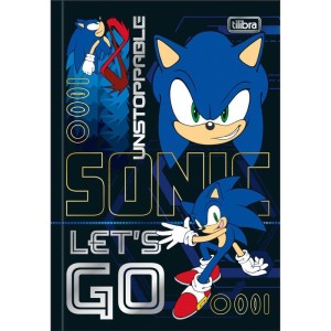 Caderno Brochura 1/4 Capa Dura Sonic 80fls.-098250-25336