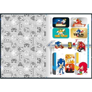 Caderno Brochura 1/4 Capa Dura Sonic 80fls.-098250-95185