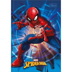 Caderno Brochura 1/4 Capa Dura Spider Man Top 48 Folhas-051114-24072