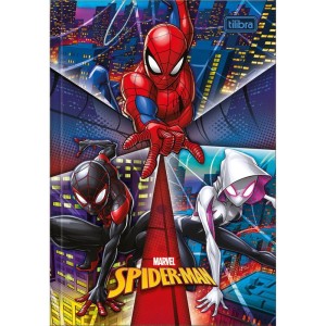 Caderno Brochura 1/4 Capa Dura Spider Man Top 48 Folhas-051114-54292