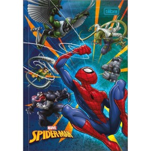 Caderno Brochura 1/4 Capa Dura Spider Man Top 48 Folhas-051114-86766