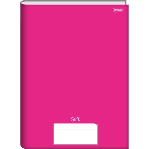 Caderno Brochura 1/4 Capa Dura Stiff 48 Folhas Rosa-109417-31581